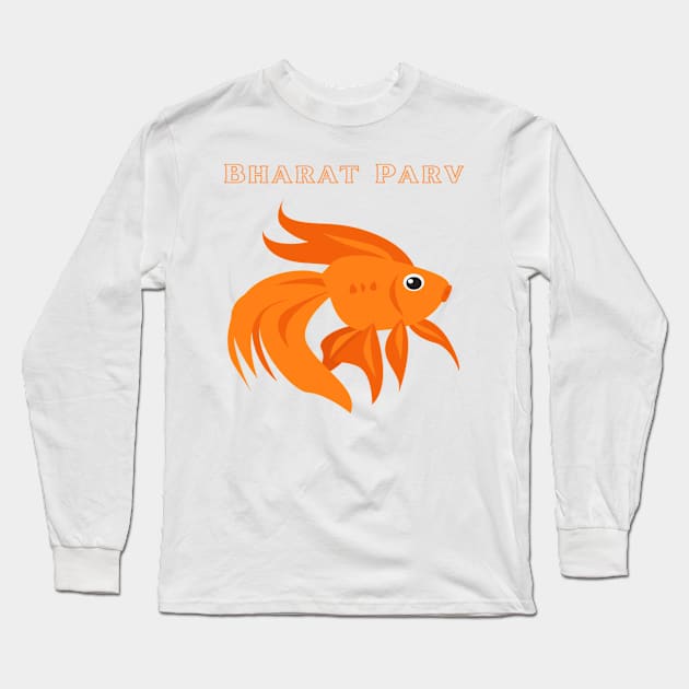 Bharat Parv - Fish Long Sleeve T-Shirt by Bharat Parv